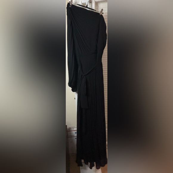 Lulus Lavish Style Black Velvet Mesh One-Shoulder Maxi Dress - Picture 5 of 12